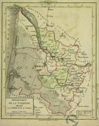 2-Le département de la Gironde divisé en 7 districts et 72 cantons
