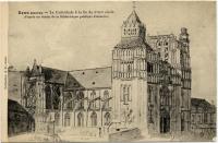 Sens, la cathédrale Saint-Étienne à la fin du XVIIIe siècle, dessin publié sur http://www.histoire-sens-senonais-yonne.com/